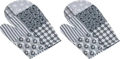 Obrázok produktu pre Kuchynská chňapka – 2 ks – 28 x 18 cm – sivá, biela
