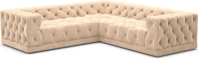 Produktbild von Samtstoff Ecksofa Meliva Beige