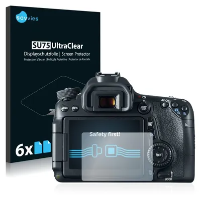 Produktbild von 6x Für Canon EOS 70D Schutzfolie Savvies Displayschutz Display Schutz Folie Klar Transparent