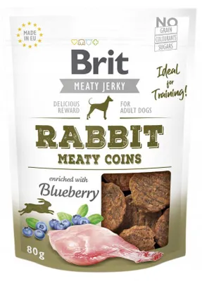 Zdjęcie produktu dla BRIT przysmak dla psa JERKY Rabbit Meaty Coins 80g