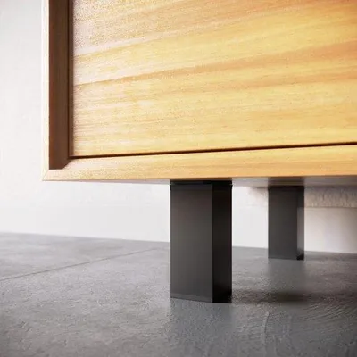 Obrázek produktu pro Nastavitelné nohy ke stolu, 40 × 40 mm, matná černá, výška 120 mm, 8 kusů