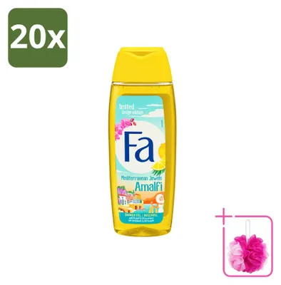 Produktbild von 20 x Fa Douchegel Mediterranean Jewels Amalfi - Orchidee & Citrus - 250 ml - Sparpackung - 20 Stücke