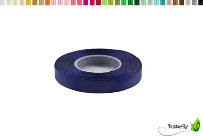 Produktbild von Satinband 12mm x 32m Rolle, Farbe:112 dunkel blau