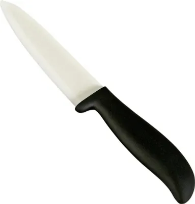 Immagine prodotto di my basics JKT336 mb coltello in Vetroceramica, coltello da intaglio, lama da 15 cm, nero/bianco