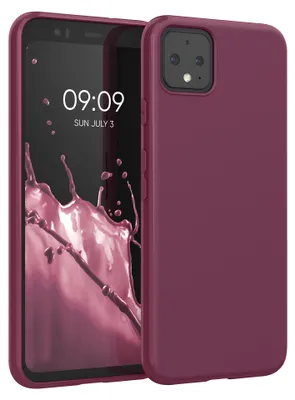 Produktbild von kwmobile Handyhülle für Google Pixel 4 Hülle - TPU Case - Kabelloses Laden - Schutzhülle Cover in Bordeaux Violett
