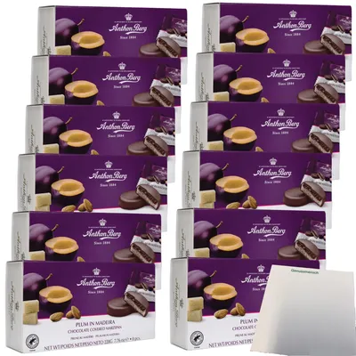 Produktbild von A.Berg Schokolade Pflaume in Madeira VPE (12x220g Packung) + usy Block