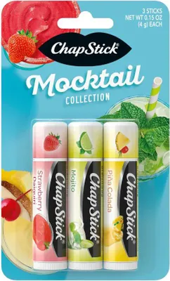 Obrázok produktu pre Chapstick | Balzam na pery Mocktail collection - 3 ks - 3x4 g - Hydratačný - Jahoda, Mojito