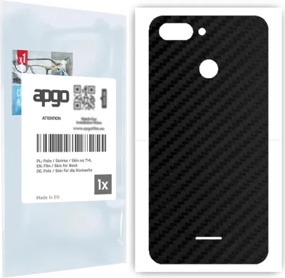 Produktbild von apgo Rückseite Schutzfolie für Xiaomi Redmi 6 -  Hinten Schutzfolie Carbon, Rückseite Folie schützt vor Kratzern und Fingerabdrücken