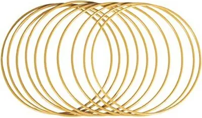 Zdjęcie produktu dla Rayher 25215616 Rayher Metallringe-Set beschichtet gold Ø 20,0 cm 10 St.