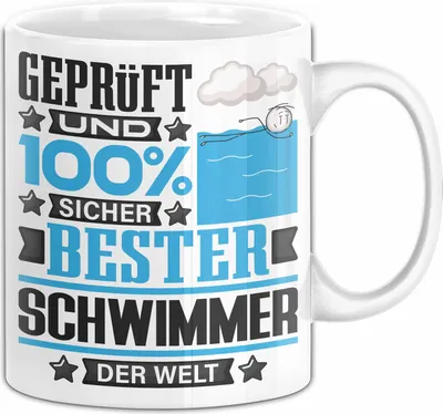 Produktbild von Schwimmer Geschenk Lustiger Spruch für Schwimmer Geschenkidee Bester Schwimmer Der Welt (Weiß)