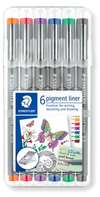 Produktbild von STAEDTLER Pigmentliner Strichstärke: 0,5 mm 6er Etui