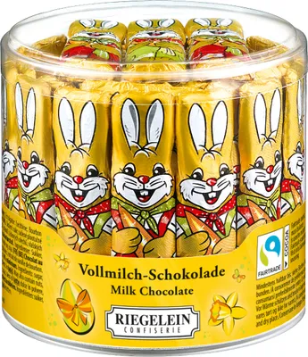 Produktbild von Riegelein veľká tuhá mliečna čokoláda Veľkonočné zajačiky 875g