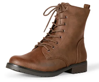 Produktbild von Amazon Essentials Damen Springerstiefel mit Schnürung, Cognac, Größe 43