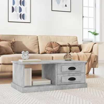Produktbild von The Living Store Couchtisch Betongrau 90x50x35 cm Holzwerkstoff
