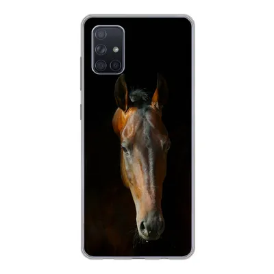 Produktbild von MuchoWow® Handyhülle Schutzhülle Hülle für Samsung Galaxy A71 Pferde - Tiere - Braun Silikon Softcase Handy Hülle - Kartenbesitzer