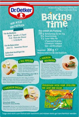 Produktbild von Dr. Oetker Baking Time Dino Abenteuer spannende Backmischung 300g