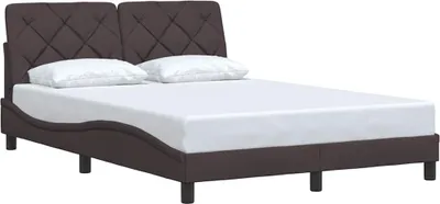 Obrázok produktu pre vidaXL Rám postele bez matraca tmavohnedý 140x200 cm látka