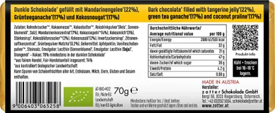 Produktbild von Mandarine Matcha Kokos vegan 70g