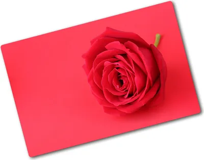 Produktbild von Tulup Glas Herdabdeckplatte - 80x52 cm - Glaskeramikkochfeld-Abdeckung Spritzschutz Glasabdeckplatte - Einteilig - Kunst: Modern & Klassisch - Rote Rose - Rot