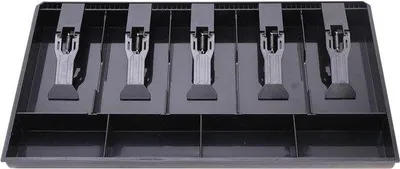 Immagine prodotto di Registratori di cassa per supermercati con 5 scomparti per banconote e 4 vaschette per monete - Nero