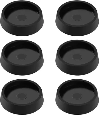 Produktbild von 6 Stück Gummi Möbelrollenauflagen, rutschfeste Pads für Möbelrollen, Bodenschutzmatten für alle Böden
