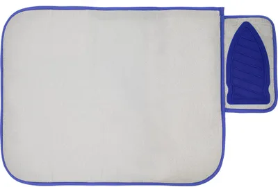 Image de Tapis de repassage avec dos en silicone – Tapis de repassage pliable pour les voyages et la maison – Résistant à la chaleur, lavable, 71 x 50 cm