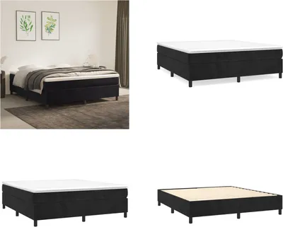 Imagen del producto de vidaXL Base de cama con somier, color , 160x200 cm, tapizada en terciopelo - Base de cama con somier - Bases de cama con somier - Cama - Muebles de dormitorio