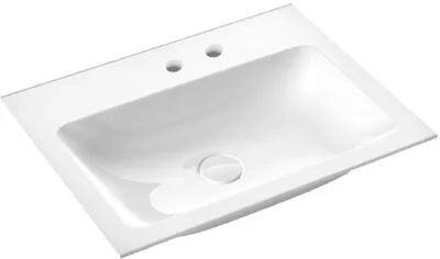 Produktbild von EMCO Emco Gäste-Waschtisch ASIS 611x475mm, weiß mit 2 Hahnlöchern