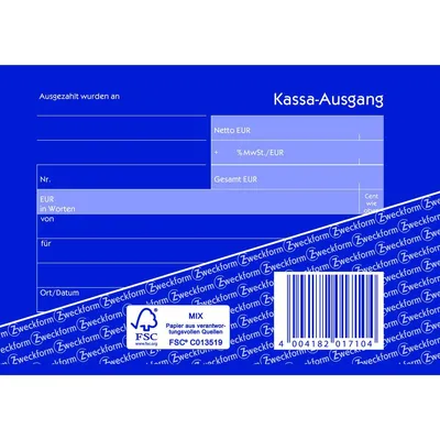 Immagine prodotto di Avery Zweckform libro di cassa 1710 DIN A6 landscape 2-fold