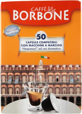 Produktbild von Caffè Borbone REBOROPALAZSUPR050N, Kaffeekapsel, Kaffee, 5 g, Nespresso, 24 Monat( e), Mehrfarbig