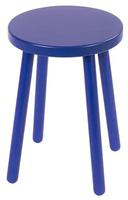 Produktbild von Spec-Wood Hocker Holz - Barhocker Holz - kleiner Hocker - Küchenhocker - Blumenständer Holz - Couchtisch klein - Holz Deko - Pflanzenständer - Hocker Rund - Blau