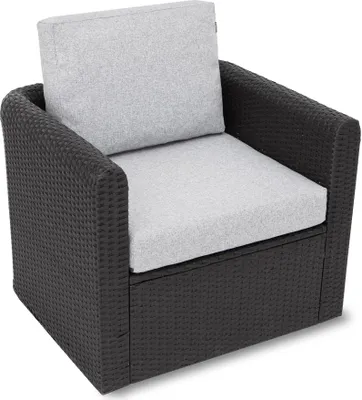 Produktbild von Hobbygarden poduszki na fotele rattanowe meble rattanowe meble ogrodowe techno rattan indoor/outdoor - Mia Tech - 60 x 55 cm - grafitowy