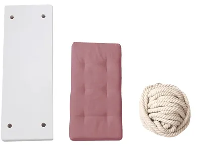 Produktbild von Kinderschaukel, Sitzmaße 50 x 18 x 3,5 cm, Seillänge 5 m, Tragfähigkeit 50 kg, Hakenmaß 8 x 80 mm, Kissenmaß 33 x 17 x 3 cm