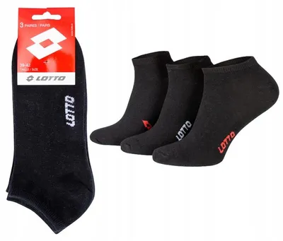 Produktbild von Lotto Herren Füßlinge 3er-Pack Schwarz Baumwolle
