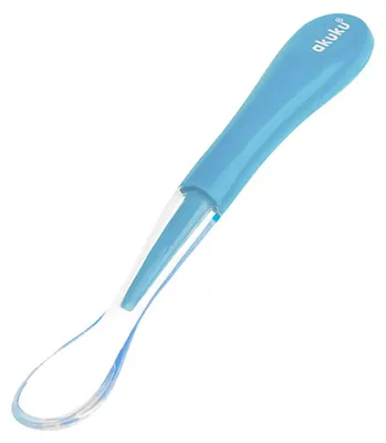 Produktbild von Babylöffel Kinderlöffel Silikonlöffel Blau Akuku