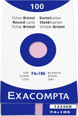 Immagine prodotto di EXACOMPTA Schede, DIN A7, bianche, rosa