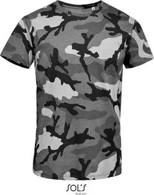 Obrázok produktu pre SOLs 01188 | Pánske tričko Camo / Tarn - Farba: Grey Camo - Veľkosť: L