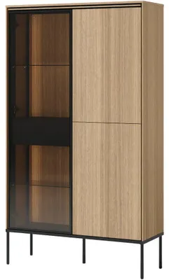Productafbeelding van Vitrine VISSO VI01, lineair eikenhout
