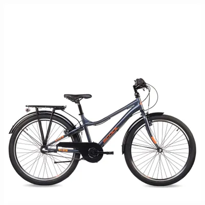 Produktbild von 26 Zoll Kinderfahrrad, 3-Gang Nexus, Rücktritt (N3), MTB Kinderfahrrad, S’COOL troX, ab 10 Jahre, 140–160 cm, Dunkelgrau/Orange