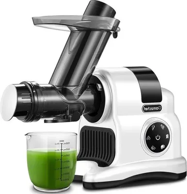 Zdjęcie produktu dla Duża sokowirówka 80 mm, 150 W, 2 prędkości, biała, do warzyw i owoców