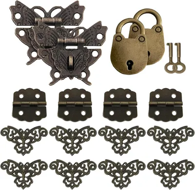 Produktbild von 18 Stück Vintage Vorhängeschlösser mit Schlüsseln für DIY-Projekte