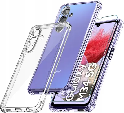 Zdjęcie produktu dla Etui do Samsung Galaxy M34 5G ANTI-SHOCK CLEAR CASE + Szkło OCHRONNE 9H