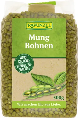 Produktbild von Rapunzel Mungbohnen, (2x500g)