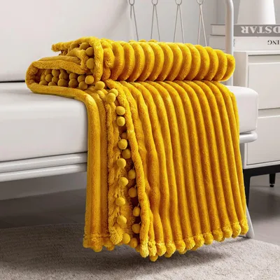 Immagine prodotto di Coperta in pile, 51 x 63 cm, gialla, per divano