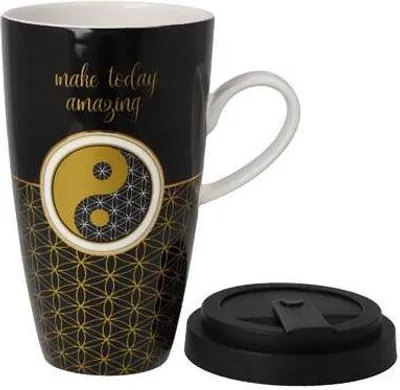Zdjęcie produktu dla Goebel Lotus Mug To Go - Yin Yang Schwarz 23500651