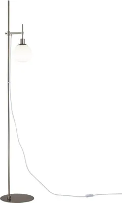 Obrázek produktu pro Stojací lampa poniklovaná, bílá koule Erich Maytoni MOD221-FL-01-N