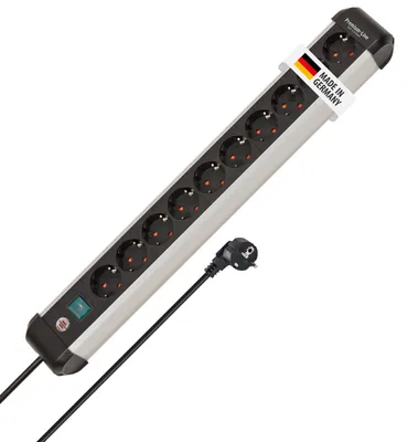 Produktbild von Brennenstuhl 1391030000, 3 m, Drinnen, Abgewinkelt, IP20, Aluminium, Schwarz, Silber
