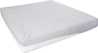 Produktbild von Hahn Haustextilien Elasthan-Jersey-Spannlaken 180-200x200 cm hellgrau