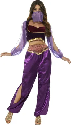 Produktbild von Arabische Prinzessin Violett 1001 Nacht 3-teiliges Damen Kostüm, Größe:M