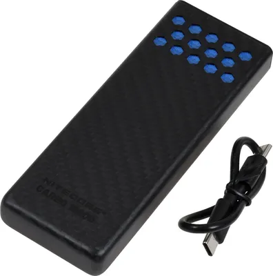 Produktbild von Nitecore CARBO10000G2BLU, 10000 mAh, Lithium-Ion (Li-Ion), 3,88 V, 30 W, Schwarz, Blau